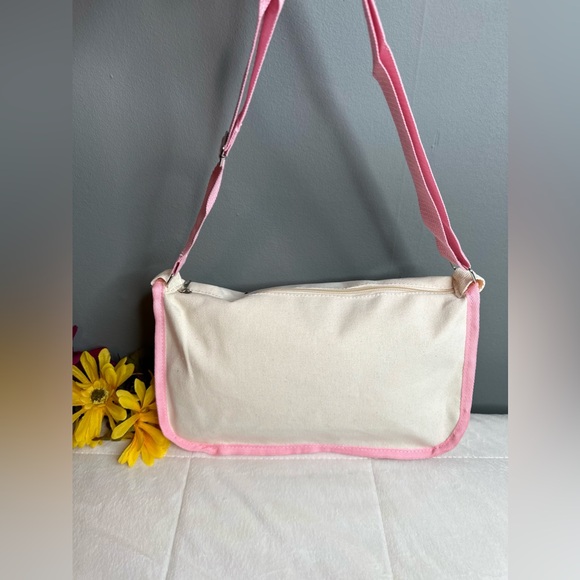 New Mickey & Minnie Cartoon Canvas Adjustable Shoulder/Crossbody Bag - Picture 2 of 11